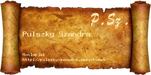 Pulszky Szandra névjegykártya